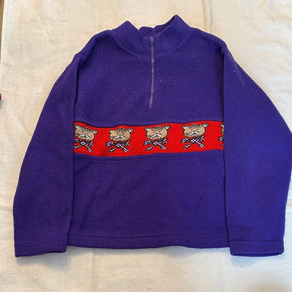 In Design Purple Kids Sweatshirt with Red Bear Band